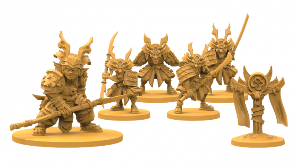 Figurines Godtear en français - Jeen, The Wandering Warrior & Golden