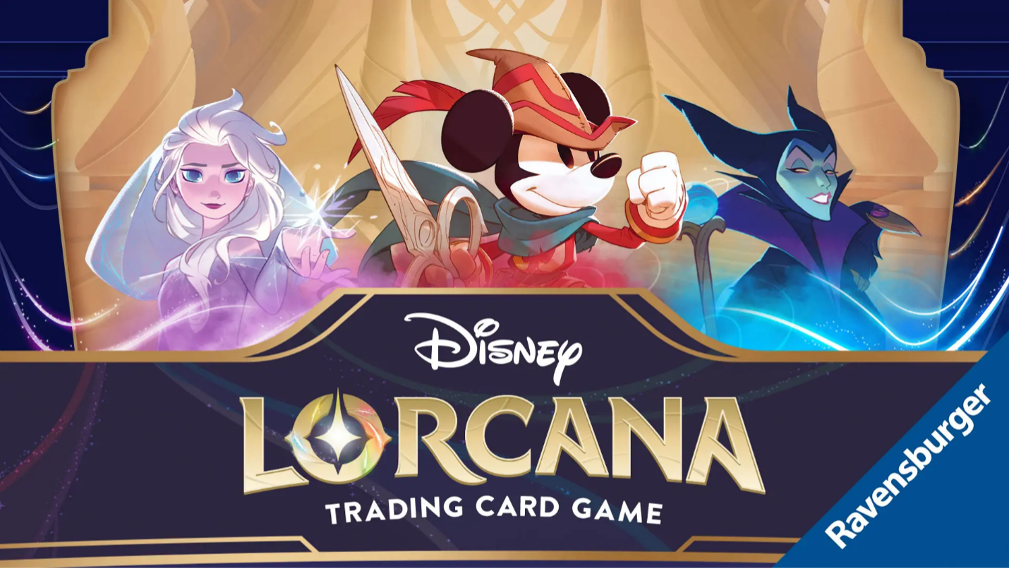 ravensburger disney lorcana trading card game Learn About Lore with Ravensburger's New Books Elegant design with gold foil Ravensburger Reveals Disney Lorcana Gameplay,