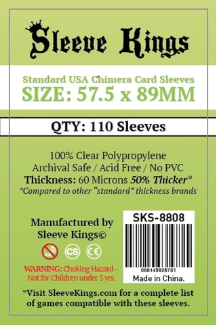 Sleeve Kings: Standard USA Chimera Card Sleeves (57.5x89mm) - 110 Pack Game Kastle Sleeve Kings: Standard USA Chimera Card Sleeves (57.5x89mm) - 110 Pack Game Kastle