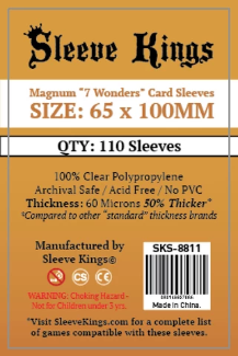 Sleeve Kings: Magnum ''7 Wonders'' Card Sleeves (65x100mm)