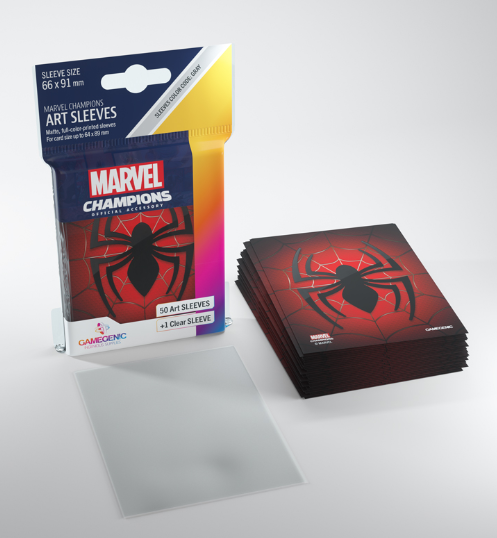 Gamegenic: Marvel Champions Art Standard Size Sleeves - Spiderman (50) Game Kastle Gamegenic: Marvel Champions Art Standard Size Sleeves - Spiderman (50) Game Kastle